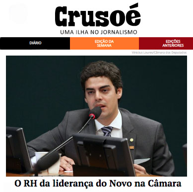 Liderança do NOVO na Câmara estrutura setor de RH próprio (Crusoé, 24/07)