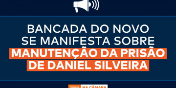 Bancada do NOVO se manifesta sobre manutenção da prisão de Daniel Silveira